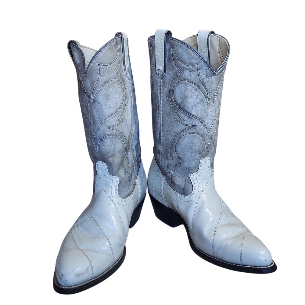Rocky 5971 Vintage Coastal Cowgirl Rocky Boots Women Gray White Made USA - Picture 15 of 15